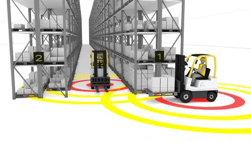 ELOKON ELOshield UWB Proximity Detection System for Forklift Collision Avoidance