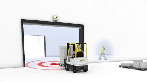 ELOKON ELOshield UWB Proximity Detection System for Forklift Collision Avoidance