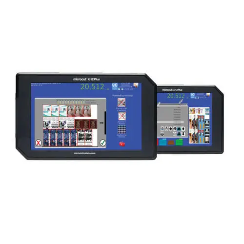 Paper Cutter Backgauge Control, ±0.002″, Touchscreen | Papercutters Microcut®