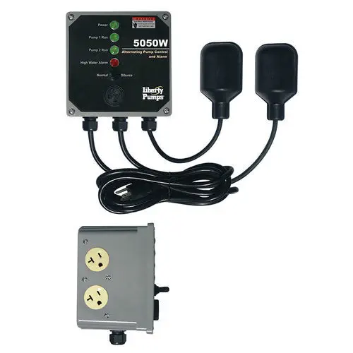 Duplex Sump Pump Controller, 120VAC, 15A, Alternating | Liberty Pumps 5050 Series