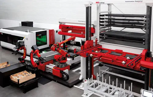 TCI Cutting Smart Cell 2D Laser Automation System with AI-Driven Sorting