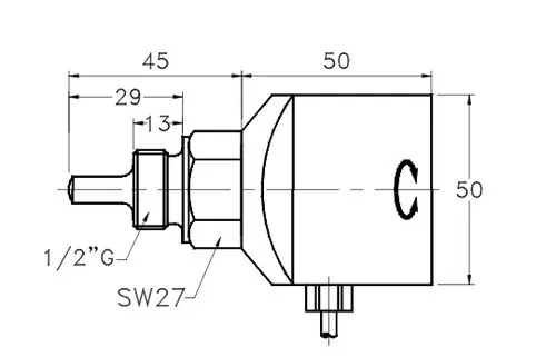 VAL.CO EFK2 Thermal Flow Switch with LED Display and Adjustable Setpoint