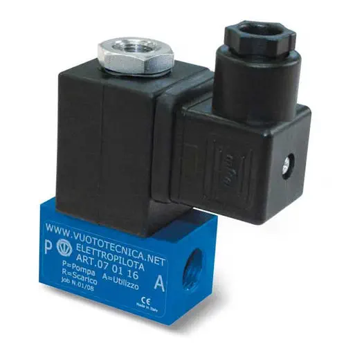 VUOTOTECNICA 070x16 Series Direct-Operated 3/2 NC Vacuum Solenoid Valve