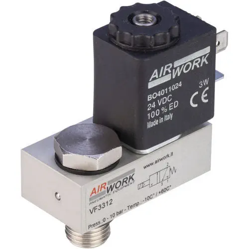 A&T Fluid Solutions VF Series Cylinder-Mount Solenoid Valve, Direct-Acting 3/2 NC