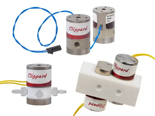Clippard NR Series Direct-Operated 3-Way PTFE-Isolated Solenoid Valve NO/NC