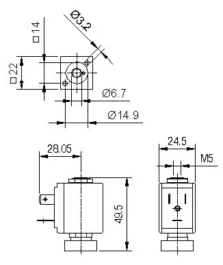 JAKSA D305 Direct-Operated 3-Way NC Solenoid Valve for Water and Air