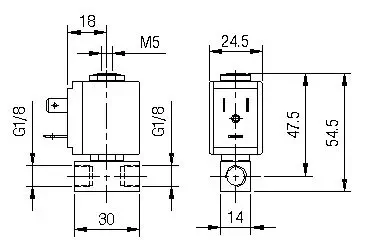 JAKSA D305 Direct-Operated 3-Way NC Solenoid Valve for Water and Air