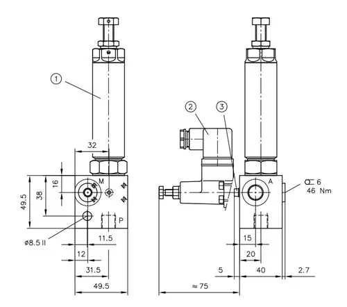 HAWE CDK Series Direct-Acting Pressure Reducing Cartridge Valve to 500 bar