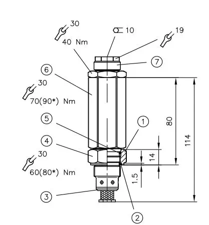 HAWE CDK Series Direct-Acting Pressure Reducing Cartridge Valve to 500 bar