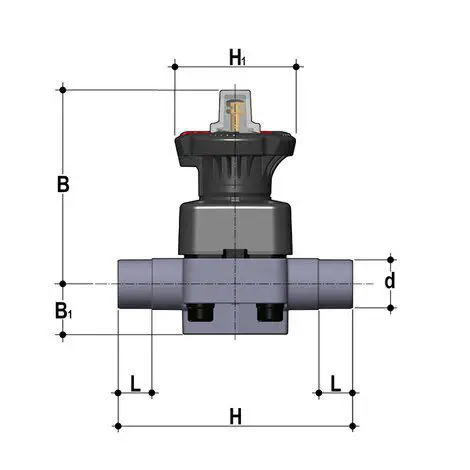 FIP DIALOCK DKLDC 2-Way Manual Diaphragm Valve with Lockable Handwheel