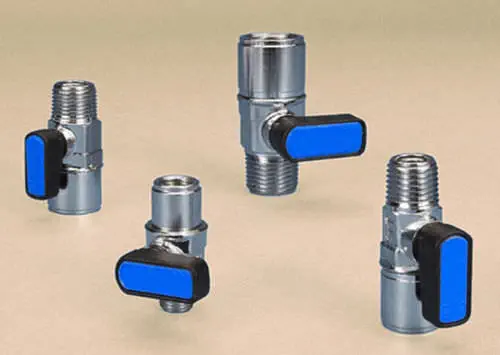 ANVER BVC Series Miniature Chrome-Plated Brass Ball Valve for Vacuum and Pressure