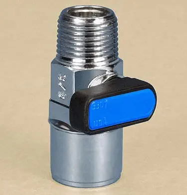 ANVER BVC Series Miniature Chrome-Plated Brass Ball Valve for Vacuum and Pressure