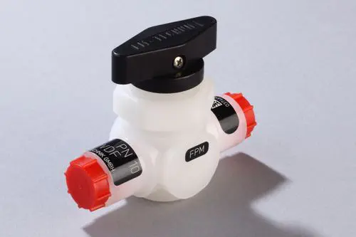 M&C TechGroup 2L/PV-1 PVDF Manual 2-Way Ball Valve for Gas Sampling Systems