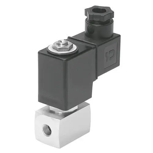 Festo VZWD Direct-Operated Poppet Solenoid Valve for Water and Neutral Fluids, 0–90 bar