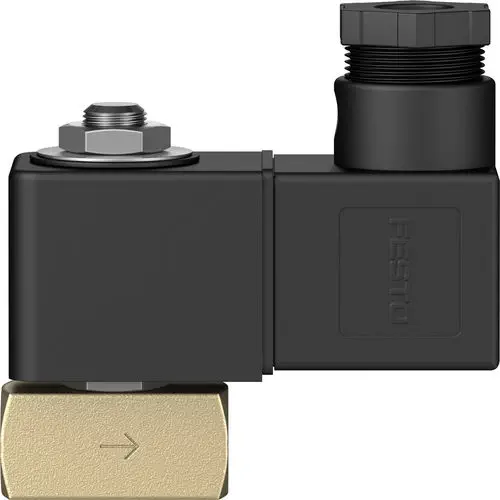 Festo VZWD Direct-Operated Poppet Solenoid Valve for Water and Neutral Fluids, 0–90 bar