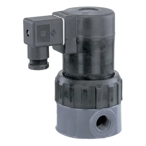 GEMÜ 202 Direct-Operated 2/2-Way Plastic Solenoid Valve with PTFE Bellows Seal