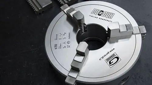 GERARDI DUO-DUX Heavy-Duty Manual 3-Jaw Self-Centering Chuck with Double-Guide Jaws