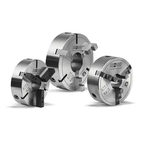 GERARDI DUO-DUX Heavy-Duty Manual 3-Jaw Self-Centering Chuck with Double-Guide Jaws