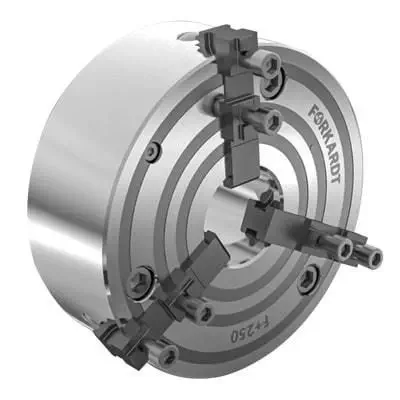 Forkardt F+ Manual 3-Jaw Wedge Block Chuck with Quick-Change Jaw System