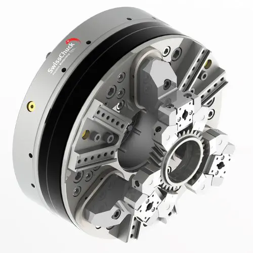 SwissChuck Triton 3-Jaw Quick-Change Power Chuck with 0.002 mm Jaw Change Accuracy