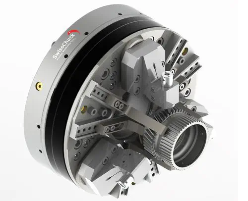 SwissChuck Triton 3-Jaw Quick-Change Power Chuck with 0.002 mm Jaw Change Accuracy