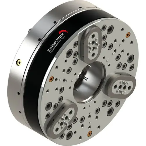 SwissChuck Triton 3-Jaw Quick-Change Power Chuck with 0.002 mm Jaw Change Accuracy