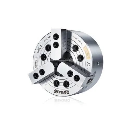 Di Chun N-200A 3-Jaw Through-Hole Power Chuck with Alloy Steel Body for Heavy Turning