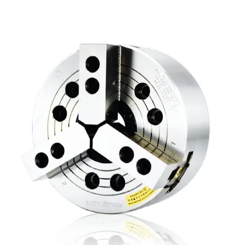 Di Chun N-200A 3-Jaw Through-Hole Power Chuck with Alloy Steel Body for Heavy Turning