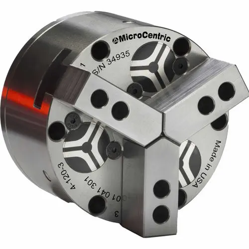 Microcentric Rotating Air Chuck with Adjustable Pneumatic Clamping, 3 to 10 Inch