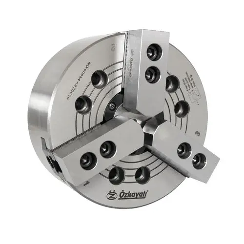 Ozkayali CHS Series 3-Jaw Open-Center Power Chuck with Hardened Alloy Steel Body