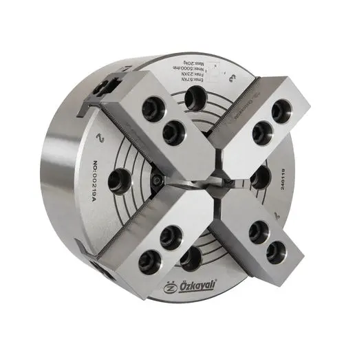 Ozkayali CHS 4-Jaw Open-Center Power Chuck with Alloy Steel Body