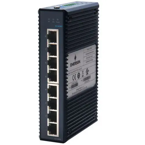 8-Port 10/100Base-T(X) Unmanaged Industrial Ethernet Switch | Emerson IC086SLN080