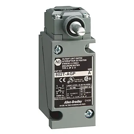 IP67 Oiltight Limit Switch with Direct Opening Safety Action | Allen-Bradley 802T Series