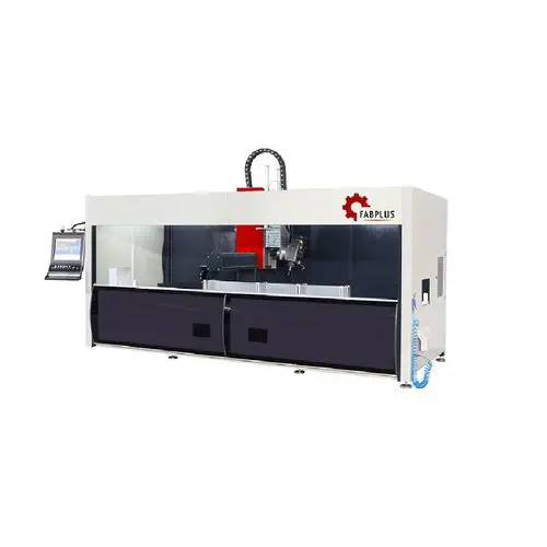 4-Axis CNC Milling Center for Aluminum & PVC Profiles – Fabplus, 4,385 mm X-Travel, 24,000 rpm