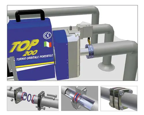 Sir Meccanica Top 200 Portable CNC Orbital Lathe, 200 mm