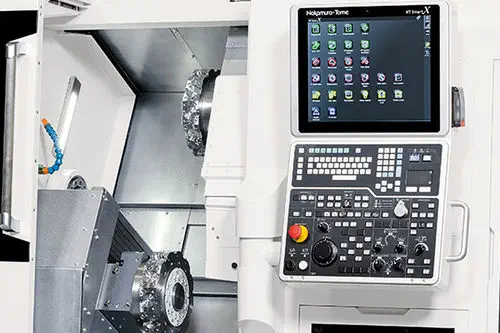 Nakamura-Tome WY-100II Twin-Spindle Twin-Turret Lathe, 48 Tools