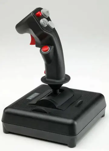 CH Products Fighterstick 3-Axis USB Flight Simulator Joystick, 24 Buttons