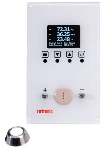 Rotronic CRP5 Cleanroom Differential Pressure Transmitter, +/-500 Pa with Modbus