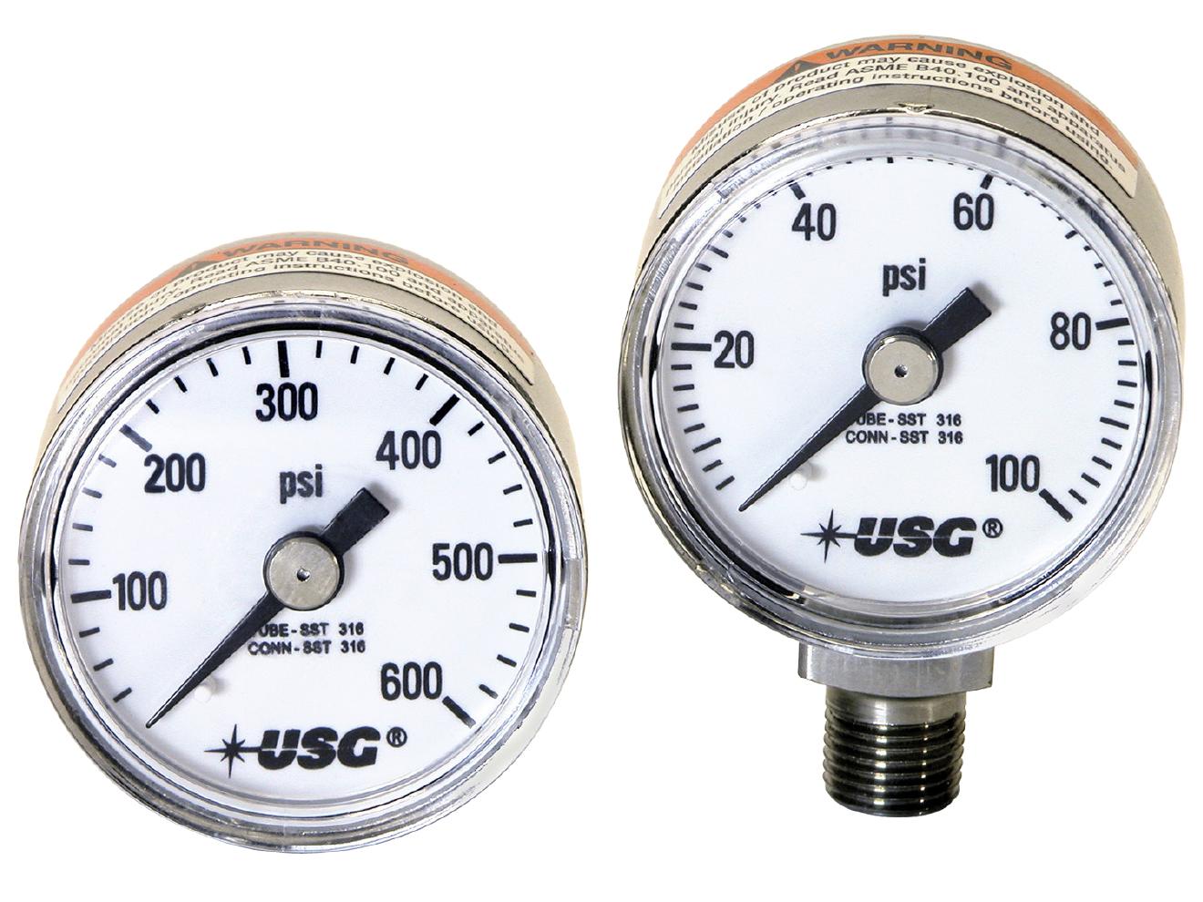 Corrosion Resistant Pressure Gauge - 1.5/2in | US Gauge P1521/P1522