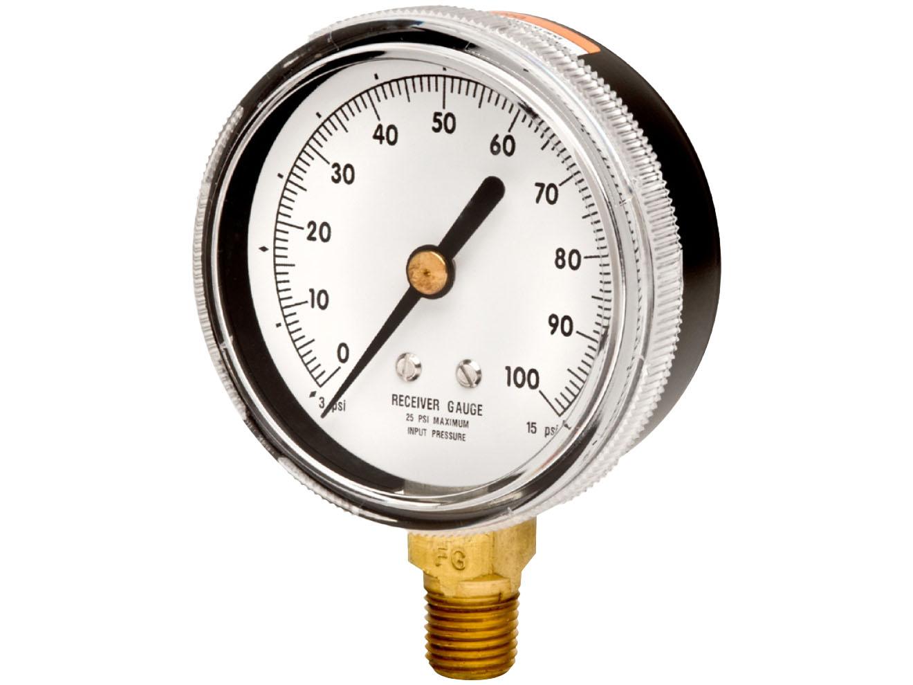 Receiver Pressure Gauge - Pneumatic Transmission | US Gauge 1370