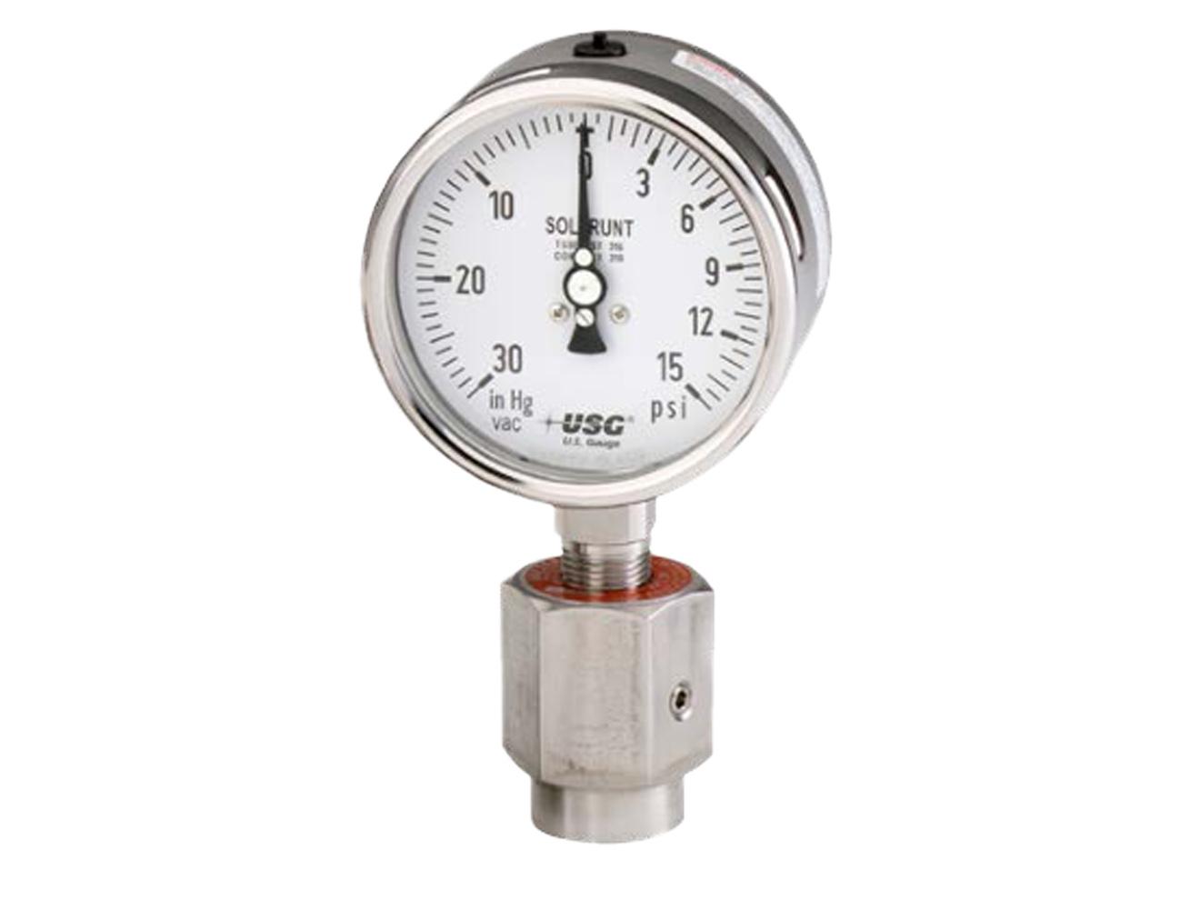 Liquid Fillable Pressure Gauge - Solid Front | US Gauge 659