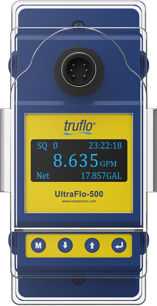 Ultrasonic Flow Meter Sensor - 0.3-15ft/s, No Pipe Cutting | ICON UF500 Series