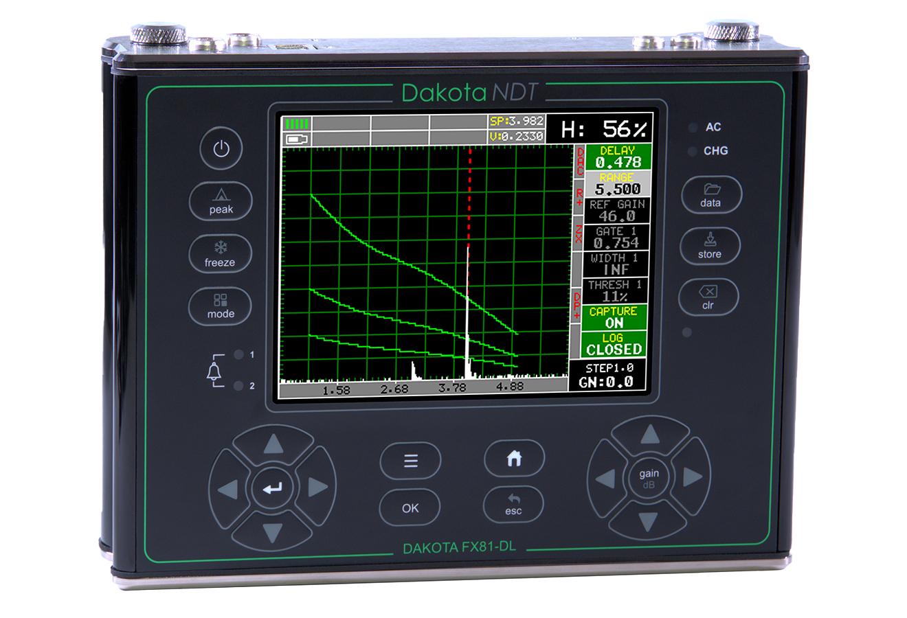 Flaw Detector/Thickness Gauge - TCG, DAC | Dakota NDT FX81-DL