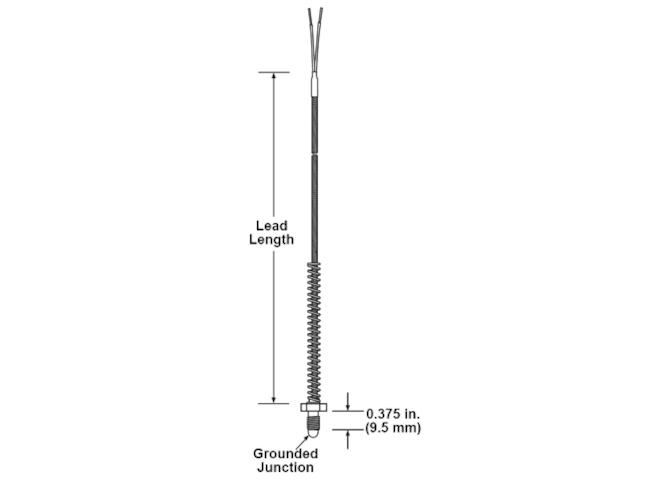 Nozzle Style Thermocouple - Low Profile Short Depth | Watlow
