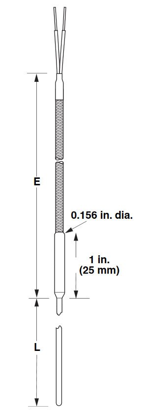Mineral Insulated Mini Transition Thermocouple - Compact | Watlow AQ Style