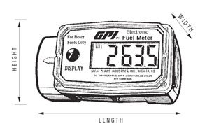 Fuel Meter - 3-30GPM, 300psi, AAA Battery | GPI 01A Series