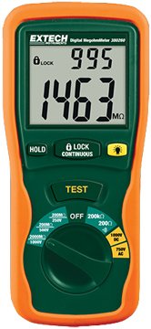 Autoranging Digital Megohmmeter - 250V/500V/1000V | Extech 380260