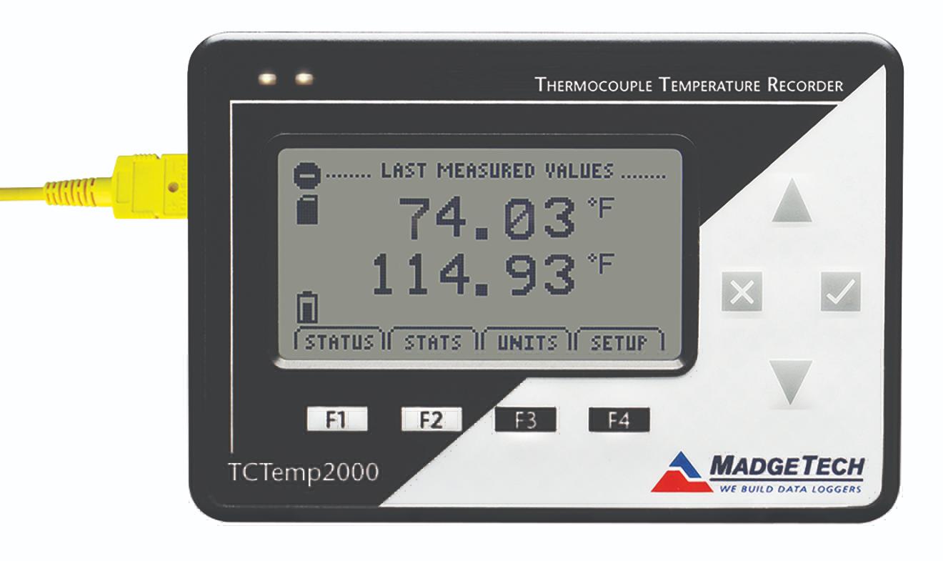Thermocouple Data Logger - 8 Types, LCD, 131k Readings | MadgeTech TCTemp2000