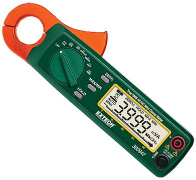 30A True RMS AC/DC Mini Clamp Meter - 0.1mA Resolution | Extech 380942