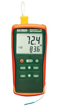 Type K Thermometer - Single Input, 150 Reading Memory | Extech EA11A